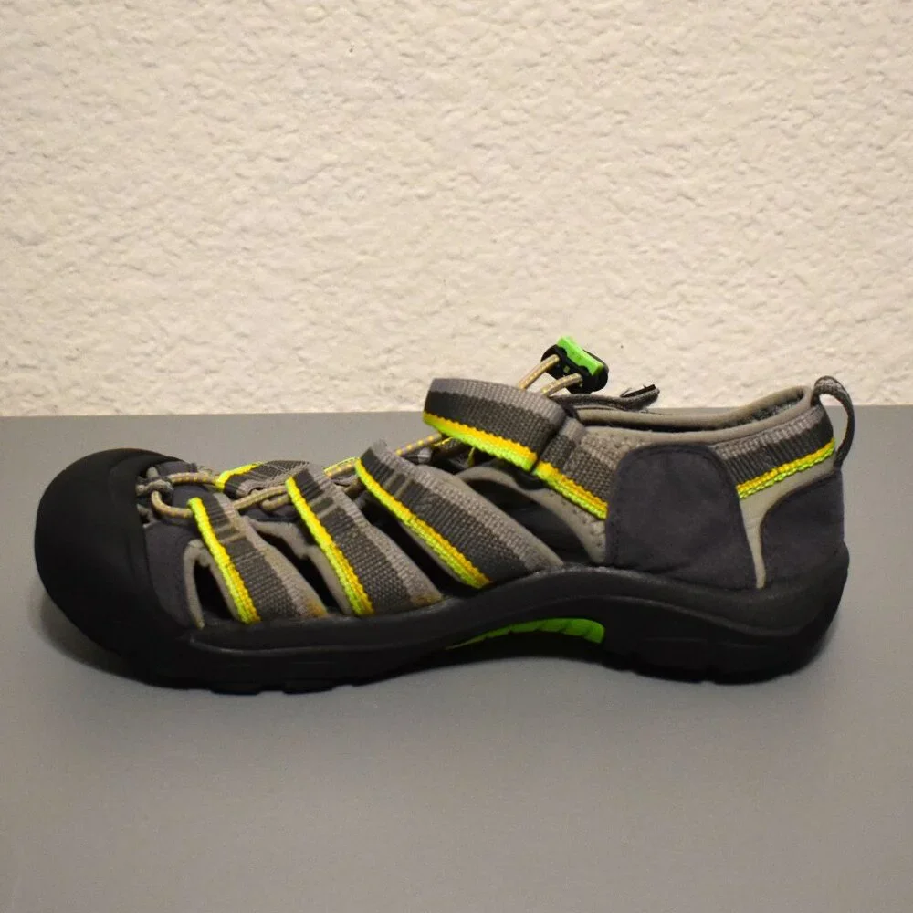 Keen Big Kids Newport H2 Waterproof Sport Sandals 5 Racer Gray/Green #1014266